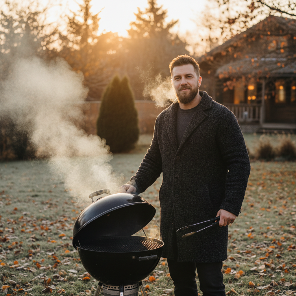 The Real Difference Between a Thin Hoodie and a Men's Fleece Cardigan for Cold Weather Backyard Grilling — And Which One Fits Your Setup