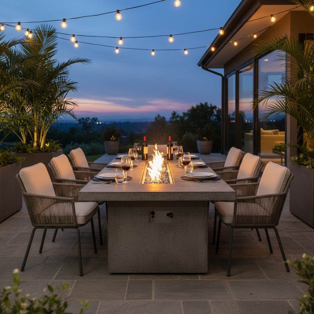 Matching a Gas Fire Pit Dining Table to Outdoor Entertaining: A Practical Size and Safety Guide for Patios, Decks, and Backyard Gatherings