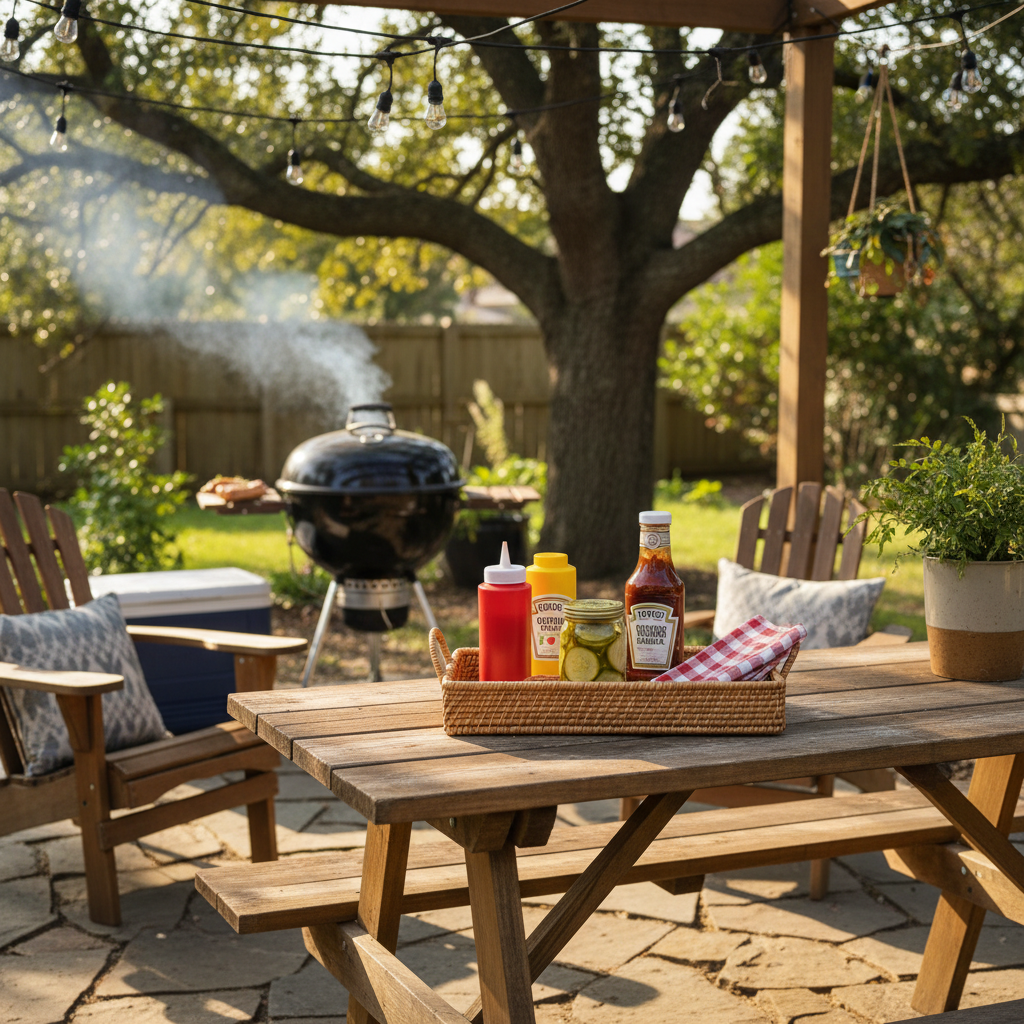Clutter In, Calm Out: What Smarter Backyard Cookout Entertaining Traded Away for the Rattan Serving Tray