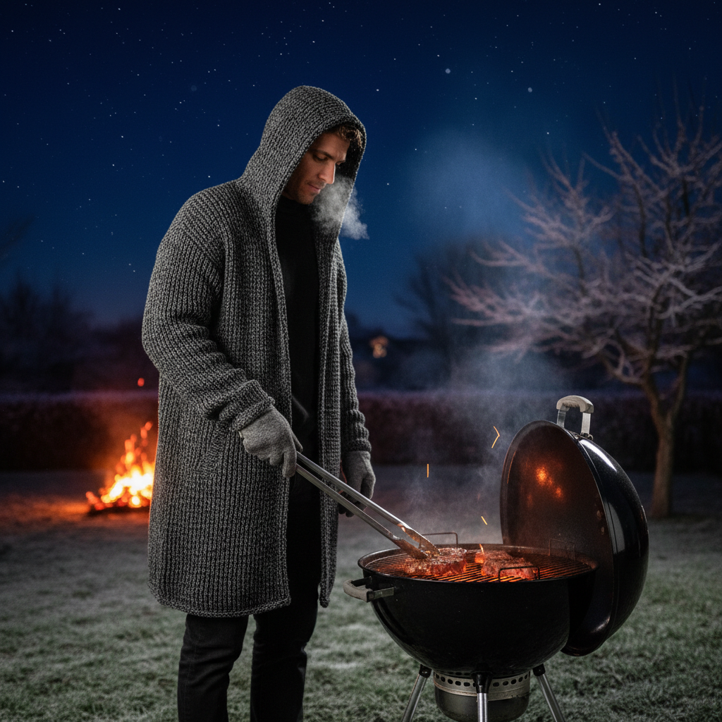 Freezing Out or Sweating Through? Telling Two Cold Night Grilling Problems Apart by What You're Actually Wearing