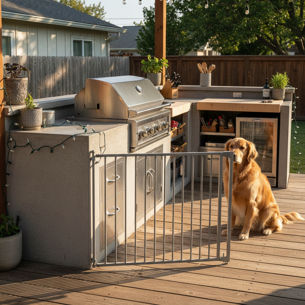 Matching a Narrow Pet Safety Gate to Your Outdoor Kitchen Setup: A Practical Placement and Safety Guide for Backyard Grillers, Dog Owners, and Open-Layout Patios