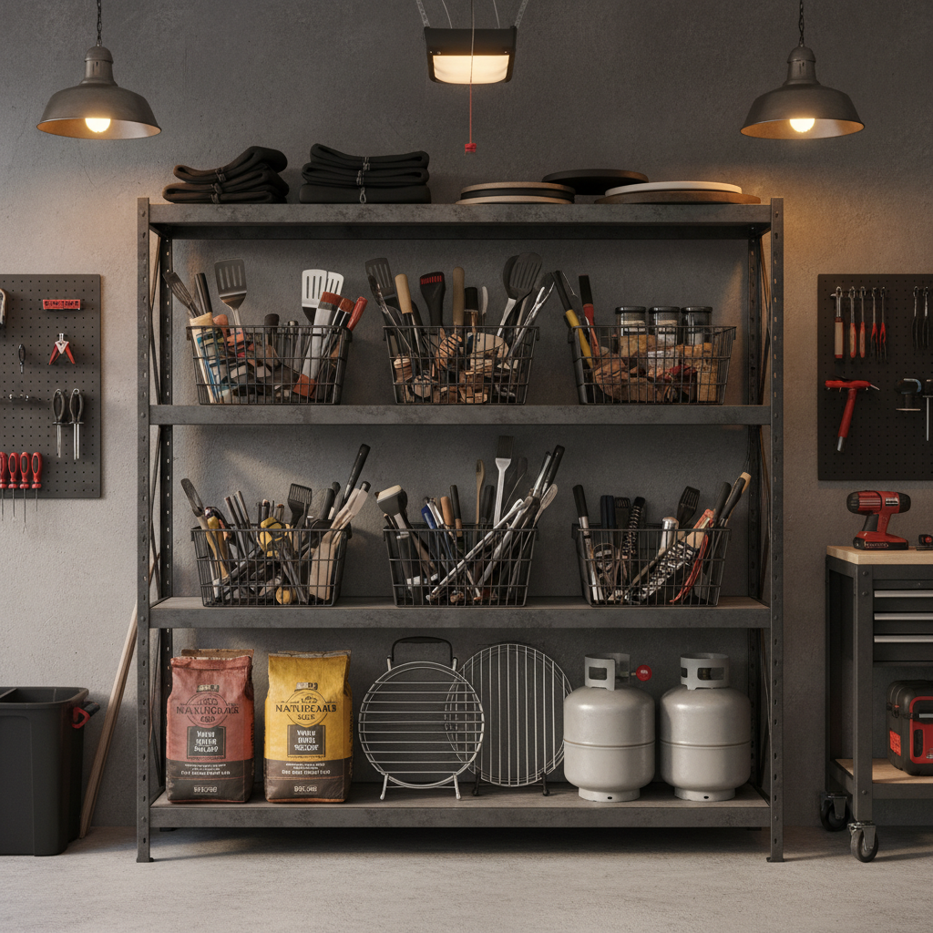 Garage Grill Storage by Gear Type, Decoded: How to Pick the Right Heavy Duty Metal Shelving Unit for Charcoal Rigs, Gas Grills, and Smoker Accessories