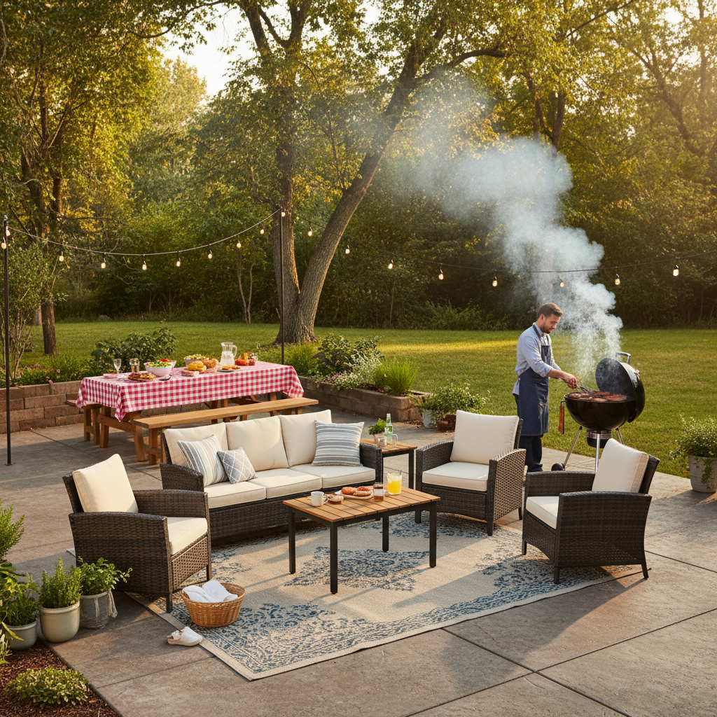 How Much Comfort You Trade for Convenience When Setting Up a Patio Furniture Set for BBQ Hosting Season