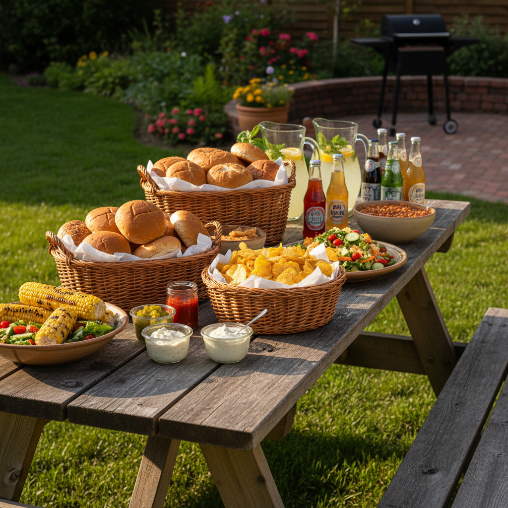 Wicker Serving Basket or Plastic Tray: Which One Holds Your Backyard Cookout Spread Together?