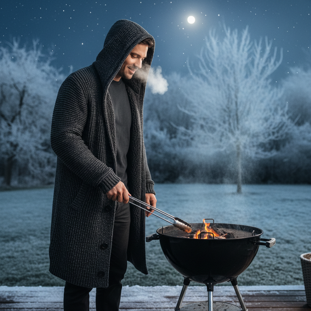 Fleece Lined Cardigan Jacket vs. Puffer Vest — Which Wins When You're Grilling in the Cold?