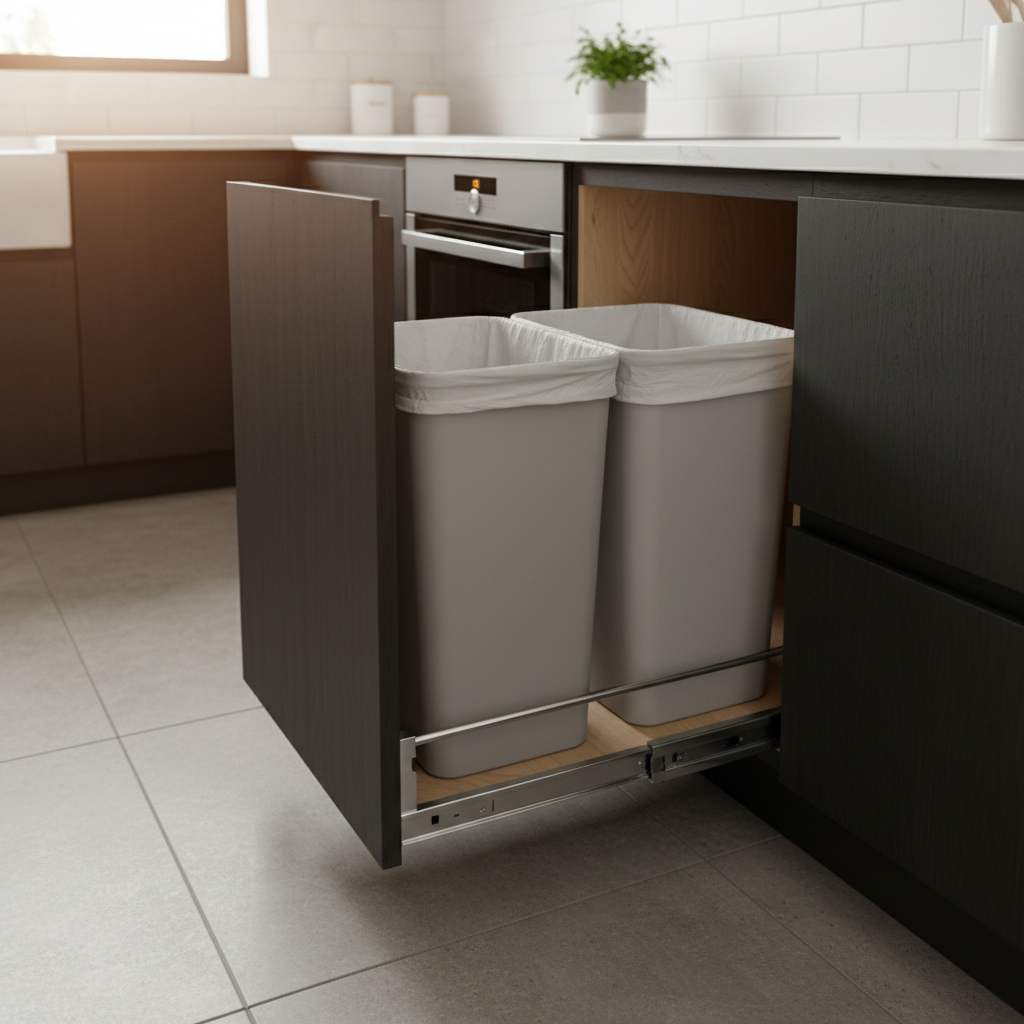 Under-Cabinet Chaos: Why a Pull Out Trash Bin with Sliding Rails Changes How Your Whole Kitchen Functions