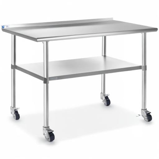 GRIDMANN Stainless Steel Table 48 in. x 24 in., NSF Commercial Kitchen Prep & - Image 8
