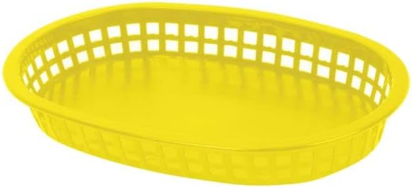 TrueCraftware- 10-3/4" Oblong Fast Food Basket Yellow Plastic Set of 12- Fry - Image 2