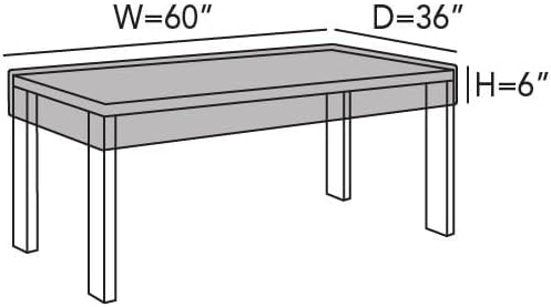 Covermates Classic Rectangular Table Top Cover – All-Weather Outdoor Table - Image 3