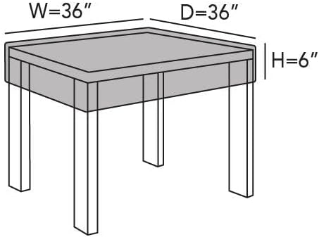 Covermates Classic Square Table Top Cover – All-Weather Outdoor Table Protection - Image 2