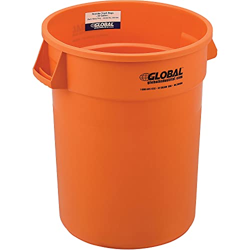 Global Industrial Commercial Round Trash Can, 32 Gallon Capacity, Plastic - Image 9