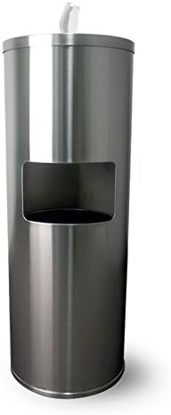Zogics Floor Stand Gym Wipe Dispenser, Stainless Steel Wipe Dispenser by Zogics