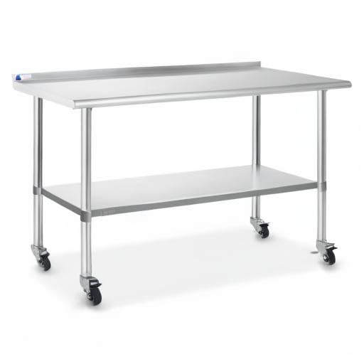 GRIDMANN Stainless Steel Table 60 in. x 24 in., NSF Commercial Kitchen Prep & - Image 8