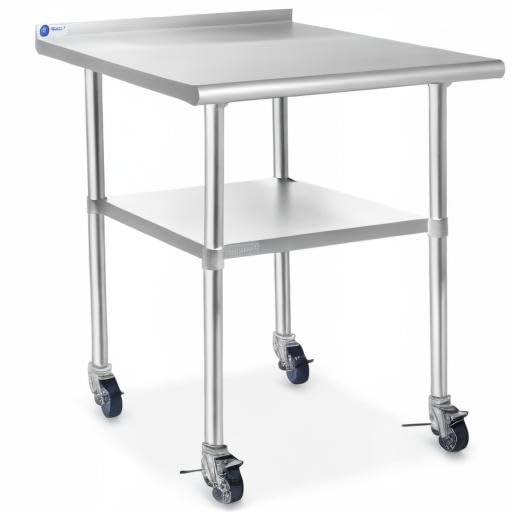 GRIDMANN Stainless Steel Table 36 in. x 24 in., NSF Commercial Kitchen Prep & - Image 8