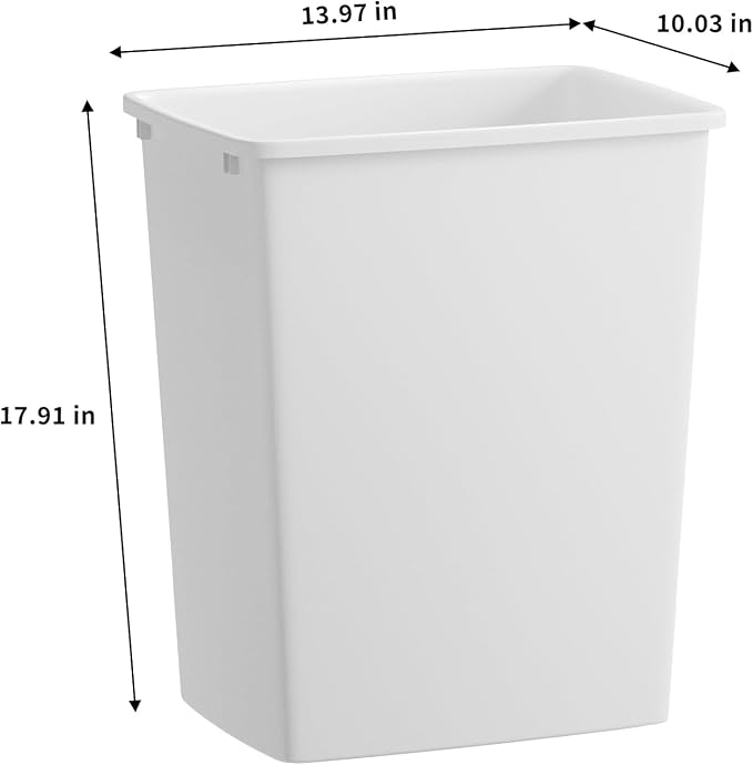 ROOMTEC 35QT Kitchen Trash Can, Sturdy and Lightweight Slim Trash Can, Trash - Image 6