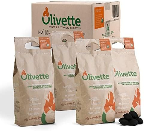 Organic Charcoal Briquettes by Olivette, Reusable Charcoal - Image 2