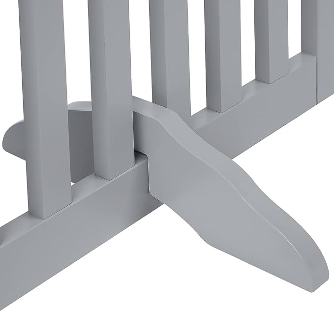 Unipaws Indoor 3 Panels Classic Freestanding Wooden Foldable Pet Gate - Image 8