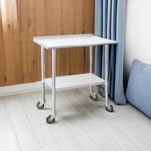 Hally Stainless Steel Table for Prep & Work 24 x 36 Inches - Image 2
