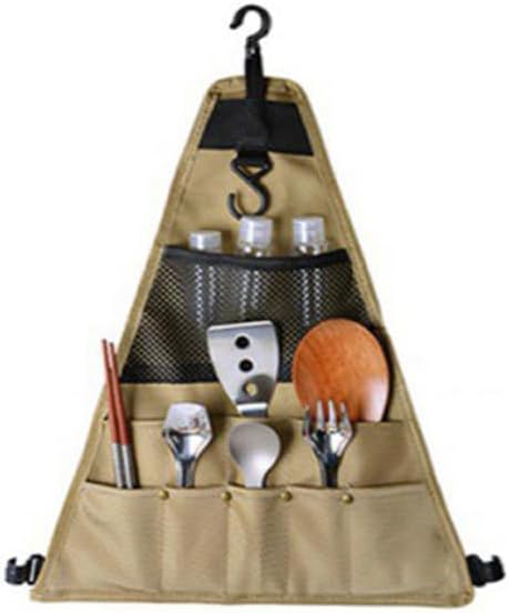 Outdoor Camping Utensil Organizer Bag – Portable Hanging Triangular Storage - Image 2