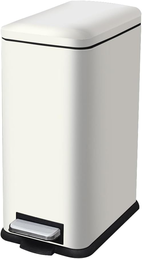 Bathroom Trash Can with Lid, 16.7L/ 4.4 Gallon Trash Can with Removable Inner by JM%C2%B7YIPENG
