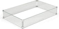 HPC Fire Rectangle Fire Pit Glass Wind Guard, 49x21-Inch by Unknown