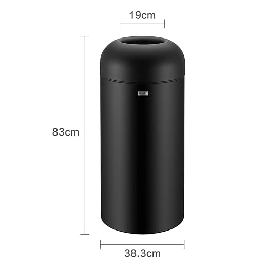 71 Liter / 18.8 Gallon Commercial Open Top Trash Can, Big Capacity, Brushed - Image 6