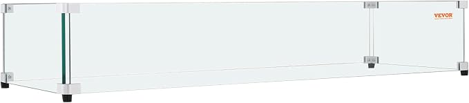 Glass Wind Guard for Rectangular Fire Pit Table 31 x 12.5 x 6.5 Inch, 0.31 inch - Image 9