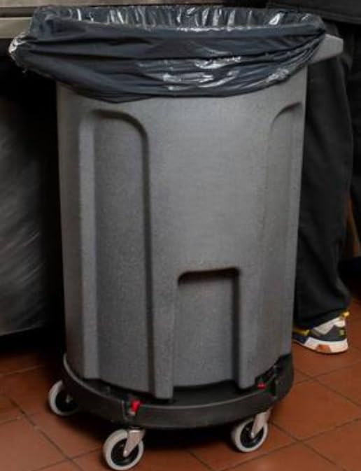 20 Gallon Dark Gray Outdoor Lidless Trash Can – Heavy Duty Resin Waste Container - Image 4