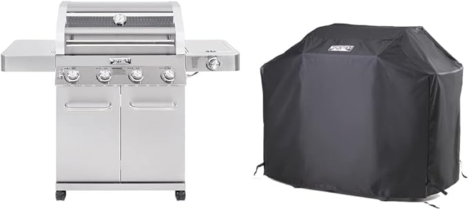 Monument Grills Larger Convertible 4-Burner Natural Gas Grill Stainless Steel by MonumentGrills