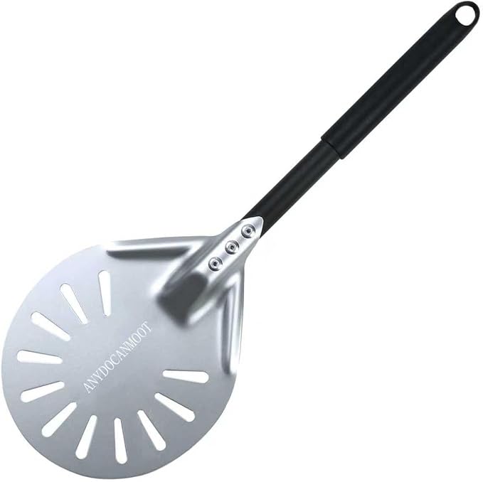 Perforated Pizza Peels 6 INCH pizza spatula paddle Long Handle Metal Pizza by Unknown