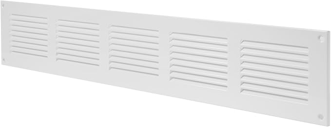 Repa Market Air Vent Cover 20x4 Inch White Galvanized Steel Louvered Grill Cover - Image 9