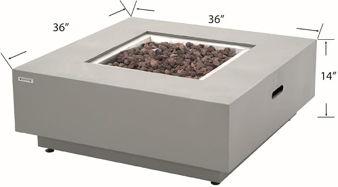 Ashton 36” Propane Fire Pit Smokeless Firepit Converts to Outdoor Gas Fire Pit - Image 9