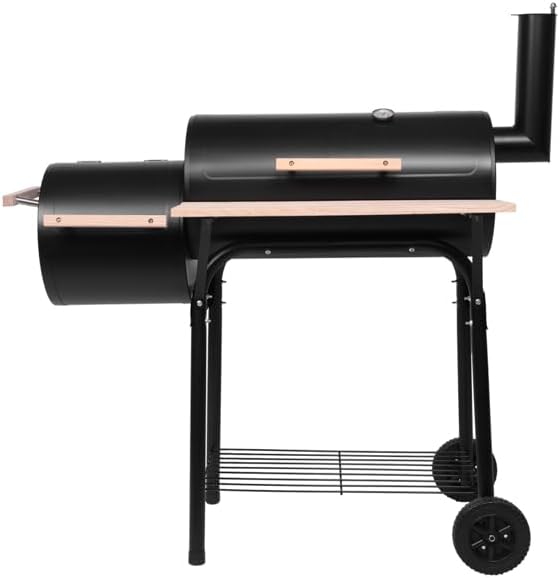 44" Charcoal Grill Offset Smoker, Outdoor BBQ Smoker - Image 6
