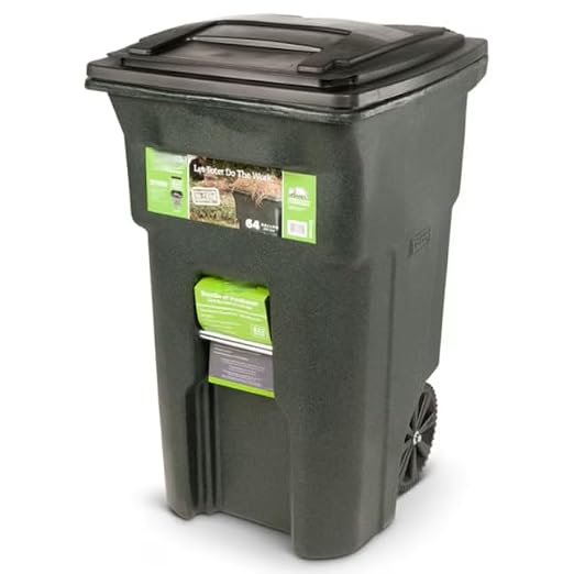 Premium 64 Gallon Black Wheeled Trash Can Bundle – Heavy Duty Municipal-Style by Unknown