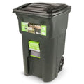 Premium 64 Gallon Black Wheeled Trash Can Bundle – Heavy Duty Municipal-Style by Unknown