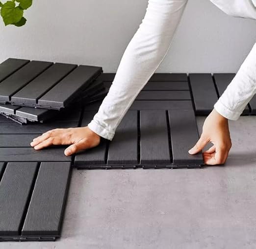 9 sq. ft Plastic Interlocking Deck Tiles, 9 Pack Patio Deck Tiles, Patio Floor - Image 3