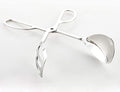 Tongs, 10-Inch Silver Stainless Steel with Scissor-Style Handle