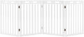unipaws 29.5'H Free Standing Tall Wooden White Dog Cat Gate, Foldable Pet Fence by unipaws