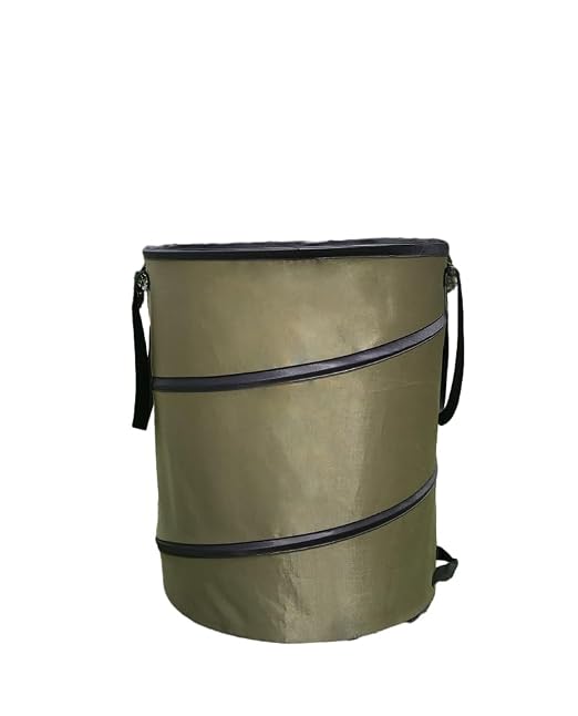 Collapsible Trash Can Outdoor Storage Bag, 10 Gallon Portable Leaf Garbage Bin by Unknown