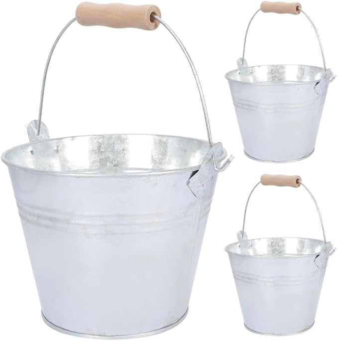 3pcs Large Capacity Iron Ash Bucket by BCOATH