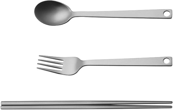 Portable Camping Cutlery Set Outdoor Metal Tableware Fork Spoon Chopstick - Image 8
