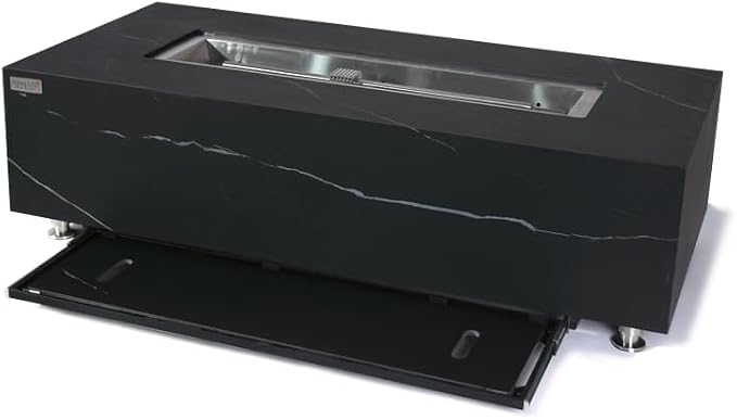 Elementi+ | Bundle Varna Gas Fire Pit | Marble Porcelain & Metal Frame | 60" - Image 8