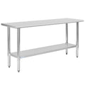 Hally Stainless Steel Table for Prep & Work 18 x 72 Inches, NSF Commercial by HallySinksTablesH