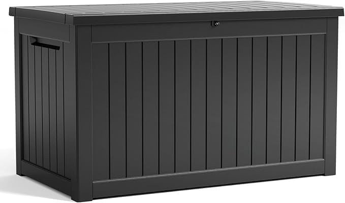 180 Gallon Large Resin Outdoor Storage Deck Box, by GGYI