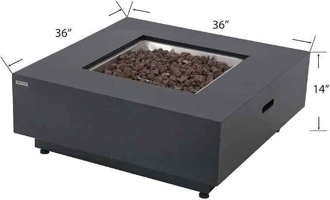 Ashton 36” Propane Fire Pit Smokeless Firepit Converts to Outdoor Gas Fire Pit - Image 9