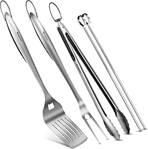 Barbecue Tool Set, 5-Piece Stainless Steel with Bottle Opener