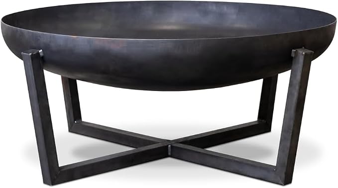 Fire Pit Redwood 31.5" Outdoor Fire Bowl, Steel Firepit by UNITEDFIRE
