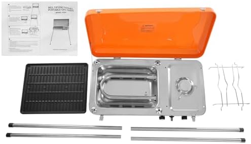 Dual Burner Camping Stove, 5860BTU*2 Portable Outdoor Gas Grill, Propane BBQ - Image 3