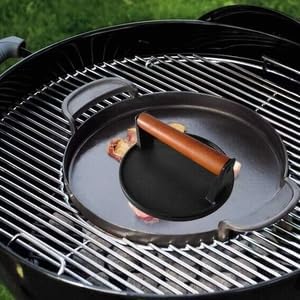 Firsgrill Burger Press 7.08" Round, Heavy-Duty Cast Iron Smash Burger Press - Image 6