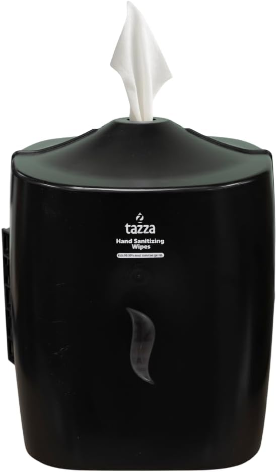 Wall-Mounted Sanitizing Wipe Dispenser – Easy to Install & Refill, Sleek Design by Tazza